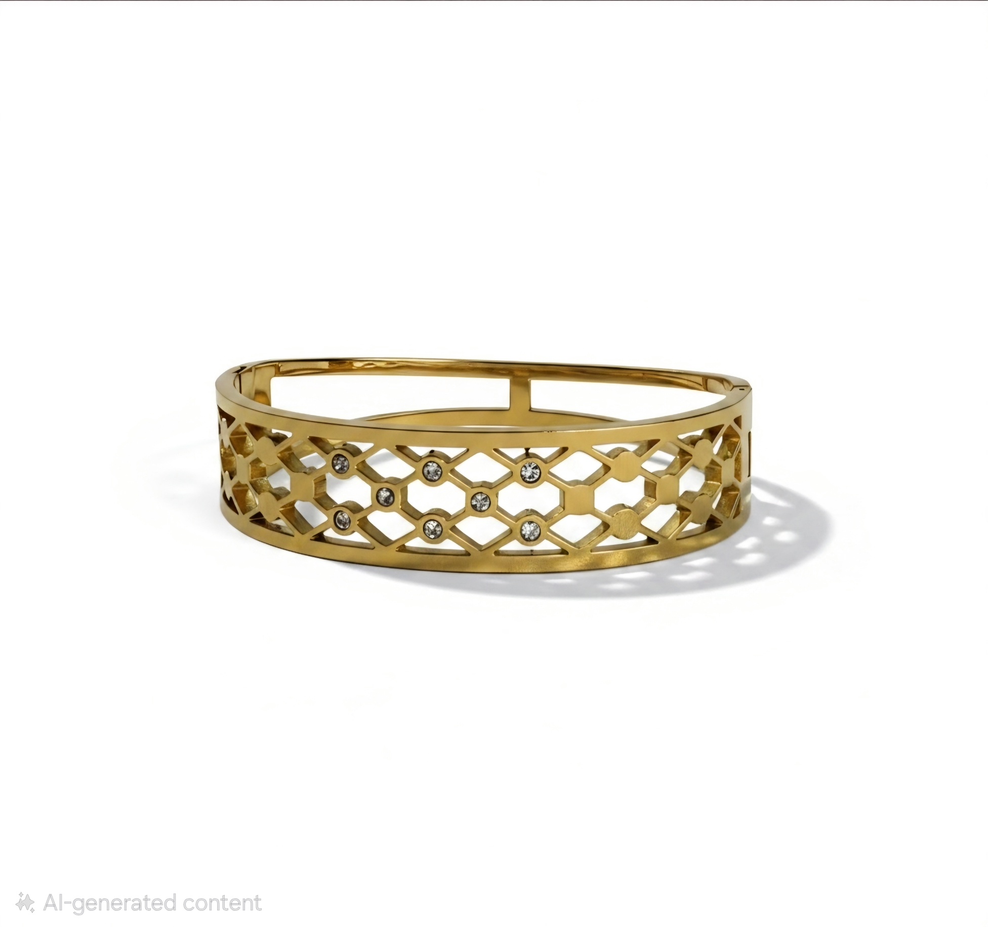Geometric Crystal Gold Kada — view 1